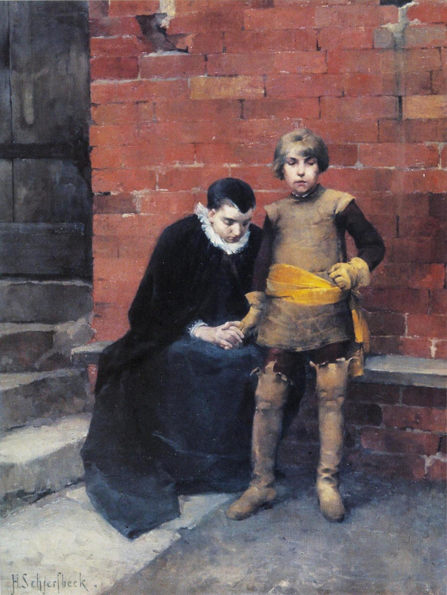 Linköpingin vankilan ovella vuonna 1600 (1882) - Helene Schjerfbeck
