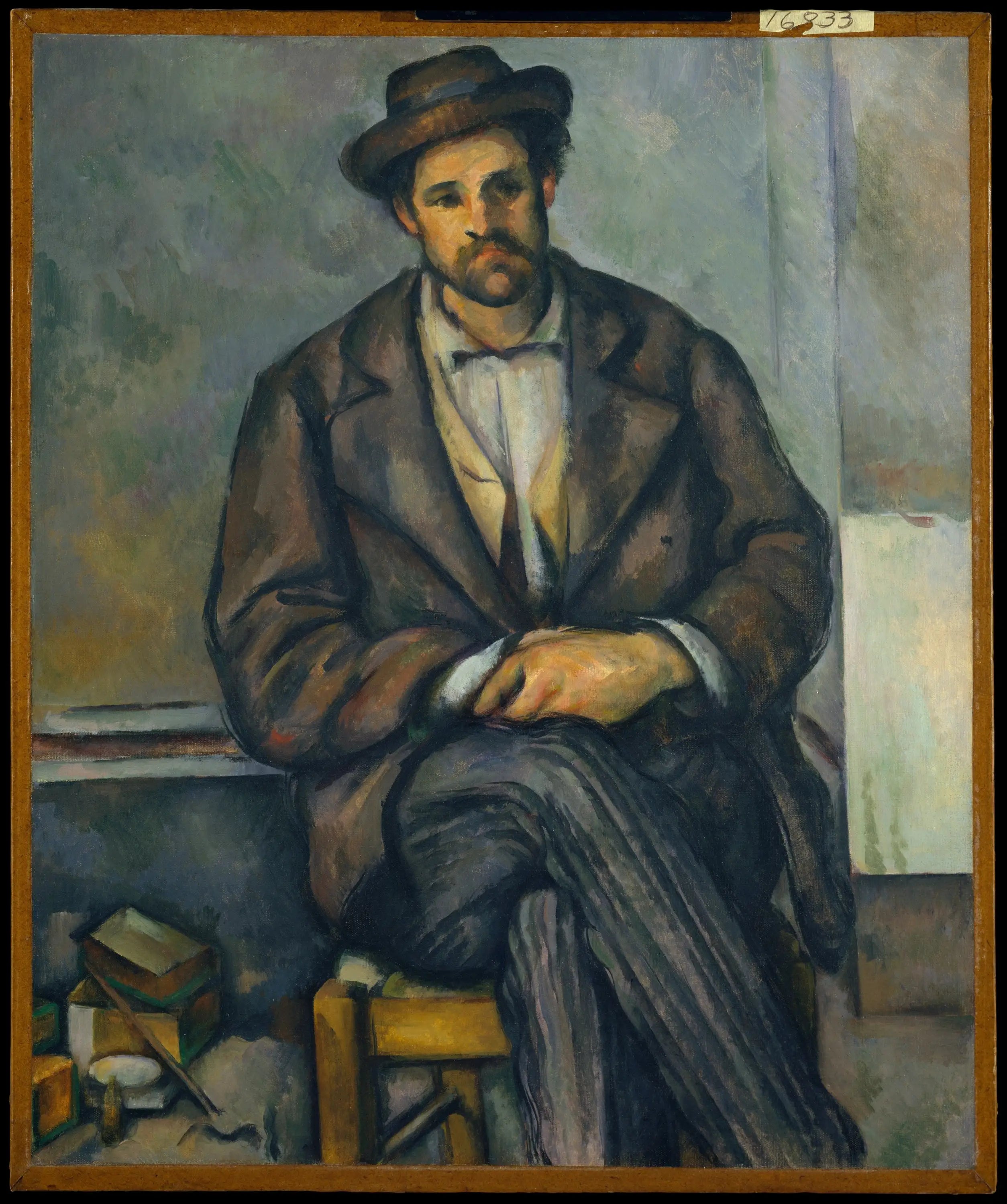 Reproduction du tableau « Paysan assis - Paul Cézanne » par Alpha Reproduction en peinture à l’huile