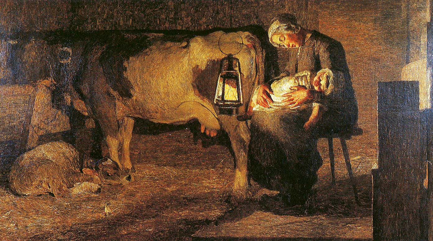 Les Deux Mères, Giovanni Segantini, 1889, Huile sur toile