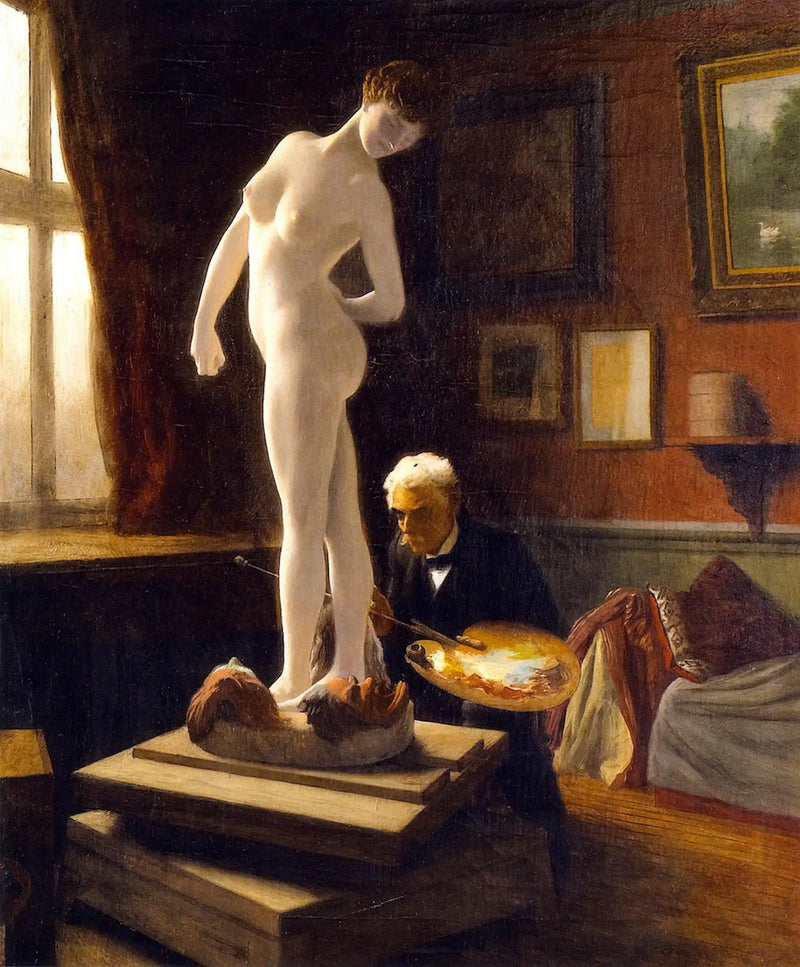 Autoritratto che dipinge La Giocatrice di bocce - Jean-Léon Gérôme
