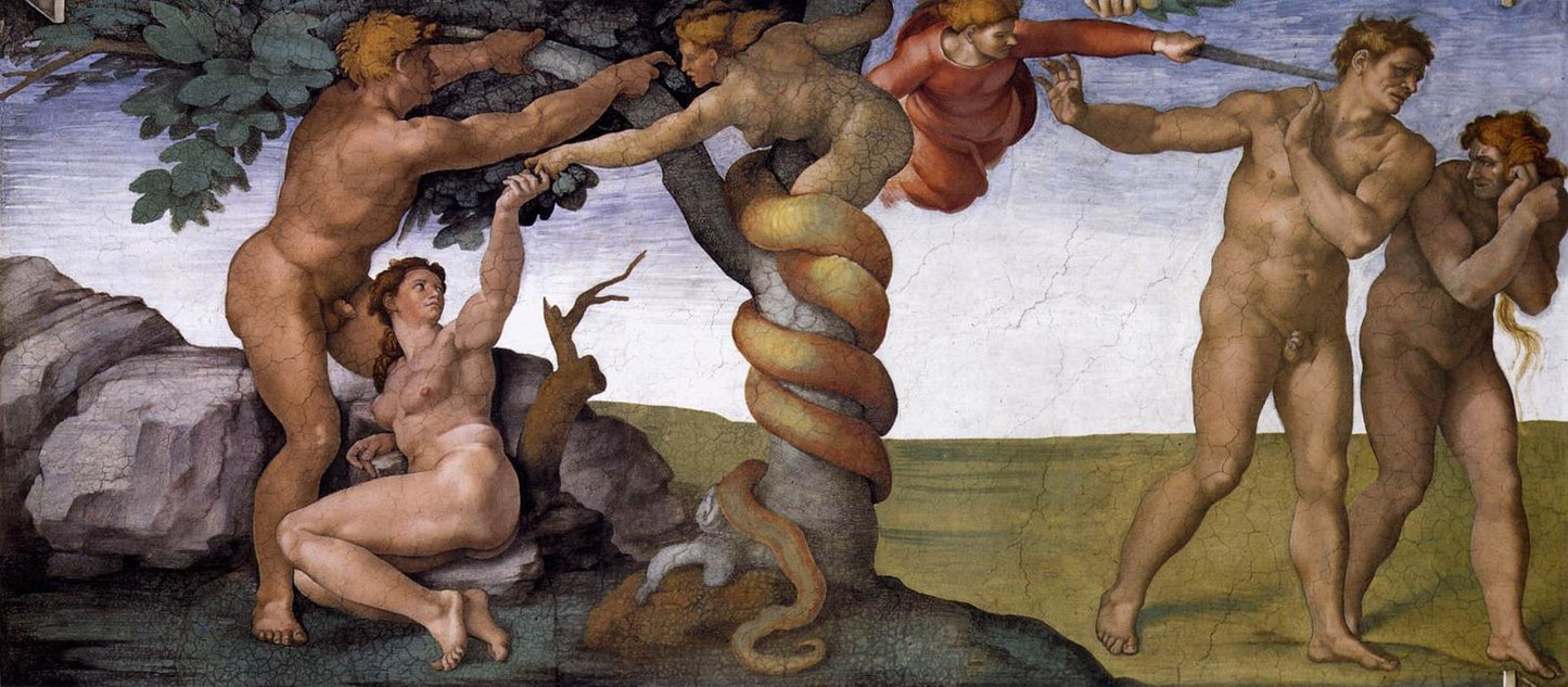 Il Peccato originale e l'Espulsione dal Paradiso – Michelangelo (1508–1512)