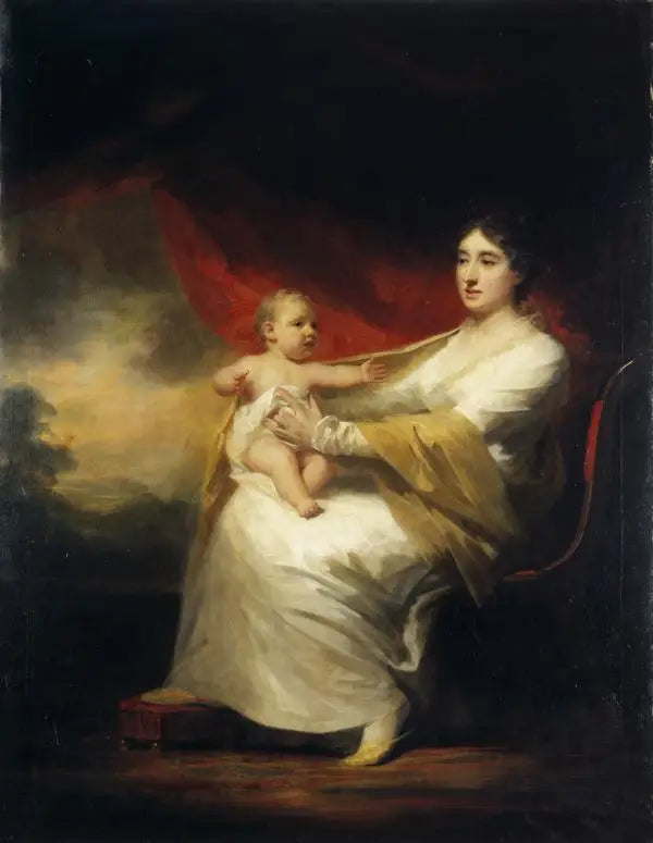 Charlotte Hall Lady Hume Campbell de Marchmont et son fils Sir Hugh Hume Campbell 7e baron de Marchmont (1812 - 1894)