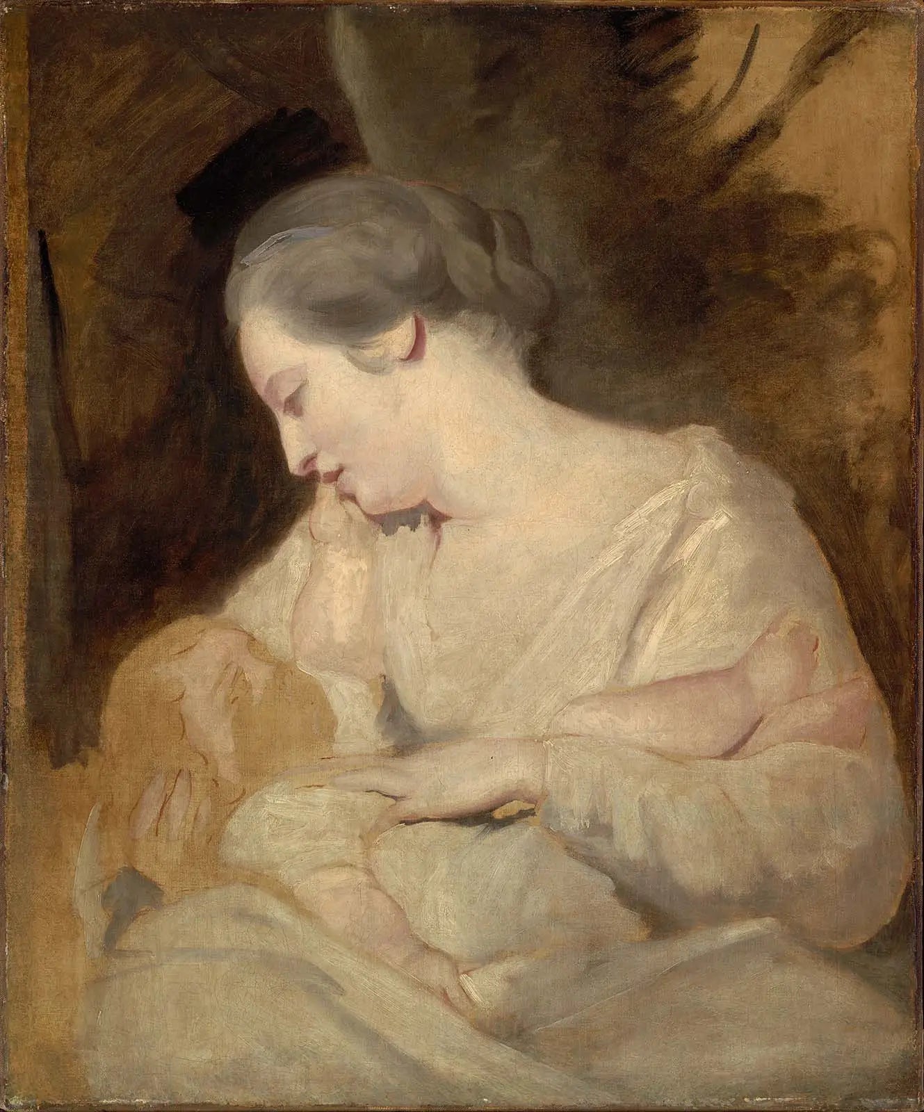 Mme Richard Hoare tenant son enfant - Joshua Reynolds - Alpha Reproduction