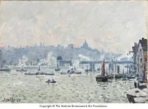 Reproduction du tableau « Pont de Charing Cross - Alfred Sisley » par Alpha Reproduction en peinture à l’huile