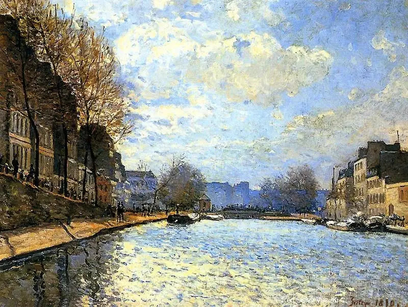 Vista del canale Saint-Martin - Alfred Sisley