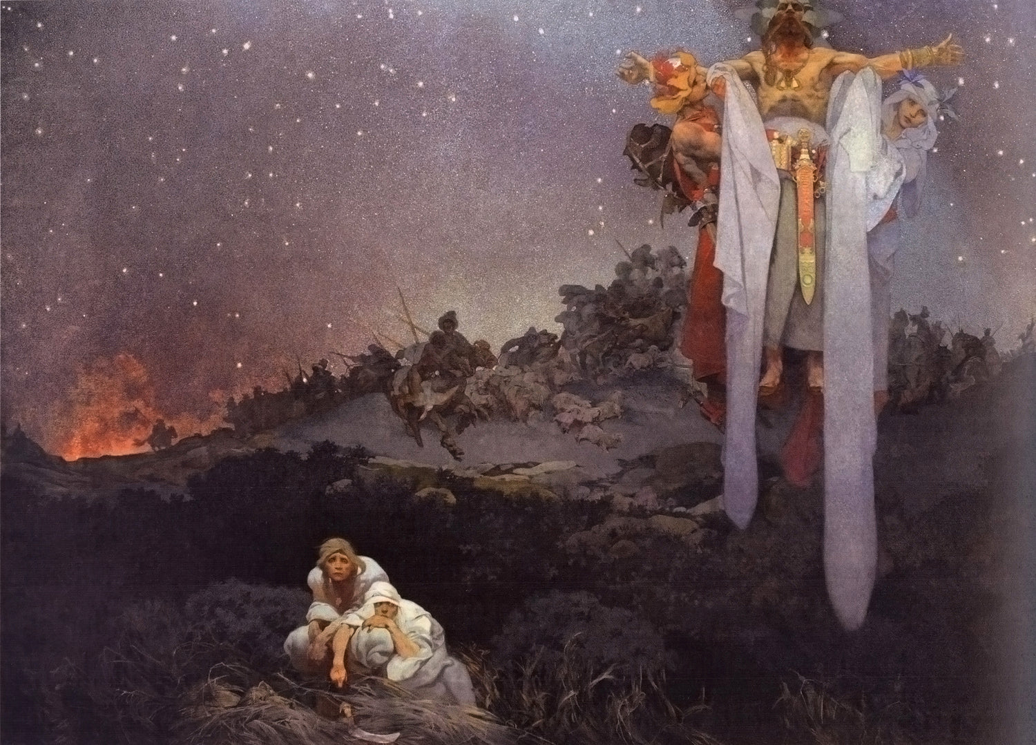 Gli Schiavi nel loro sito preistorico - Alphonse Mucha