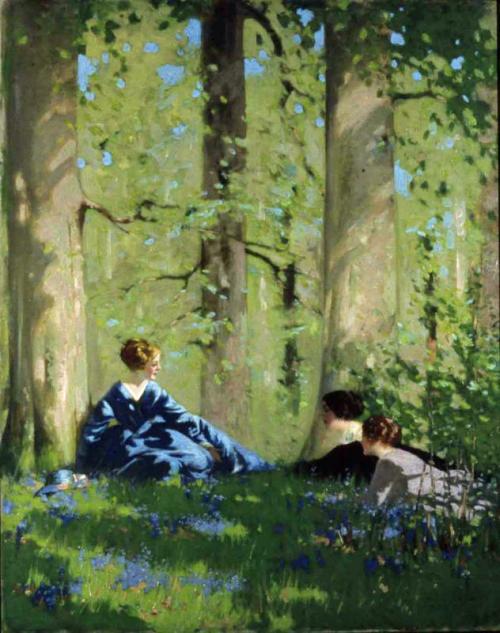 Printemps dans le bois de bouleaux, George Henry, date non précisée, peinture à l’huile
