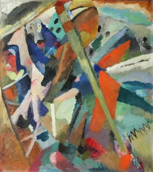 Reproduction du tableau « Saint Georges (II) - Vassily Kandinsky » par Alpha Reproduction en peinture à l’huile