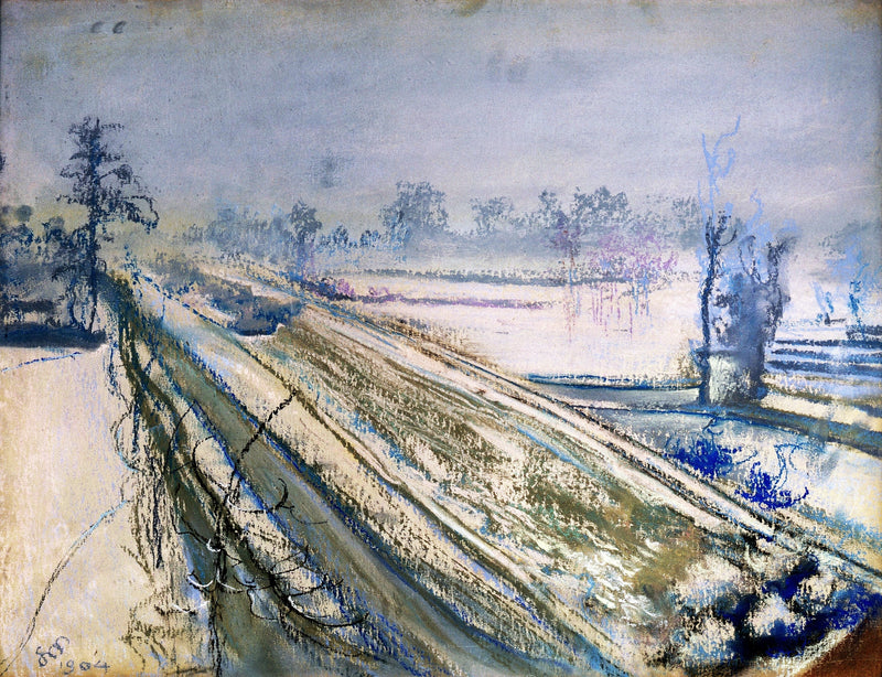 Vista del tumulo di Kościuszko dalla finestra dello studio dell'artista. - Stanisław Wyspiański