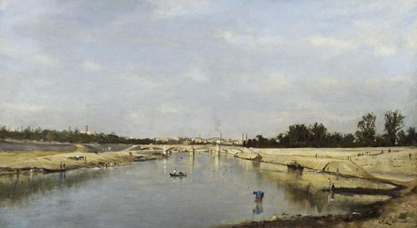 Il ponte dell'Alma vicino a Parigi - Stanislas Lépine