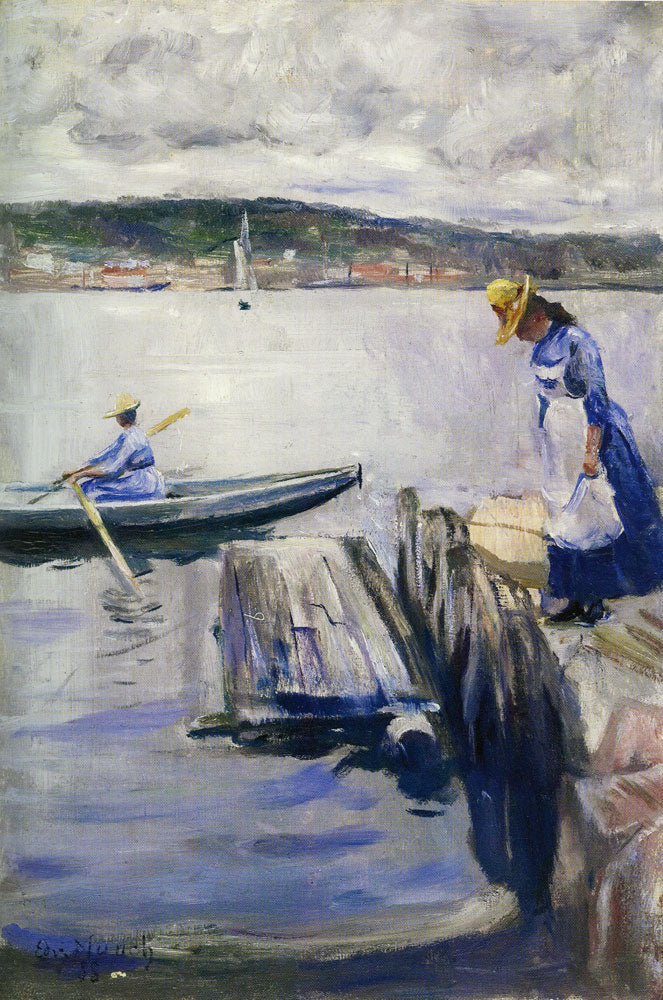Reproduction du tableau « Journée d'été sur le quai - Edvard Munch » par Alpha Reproduction en peinture à l’huile