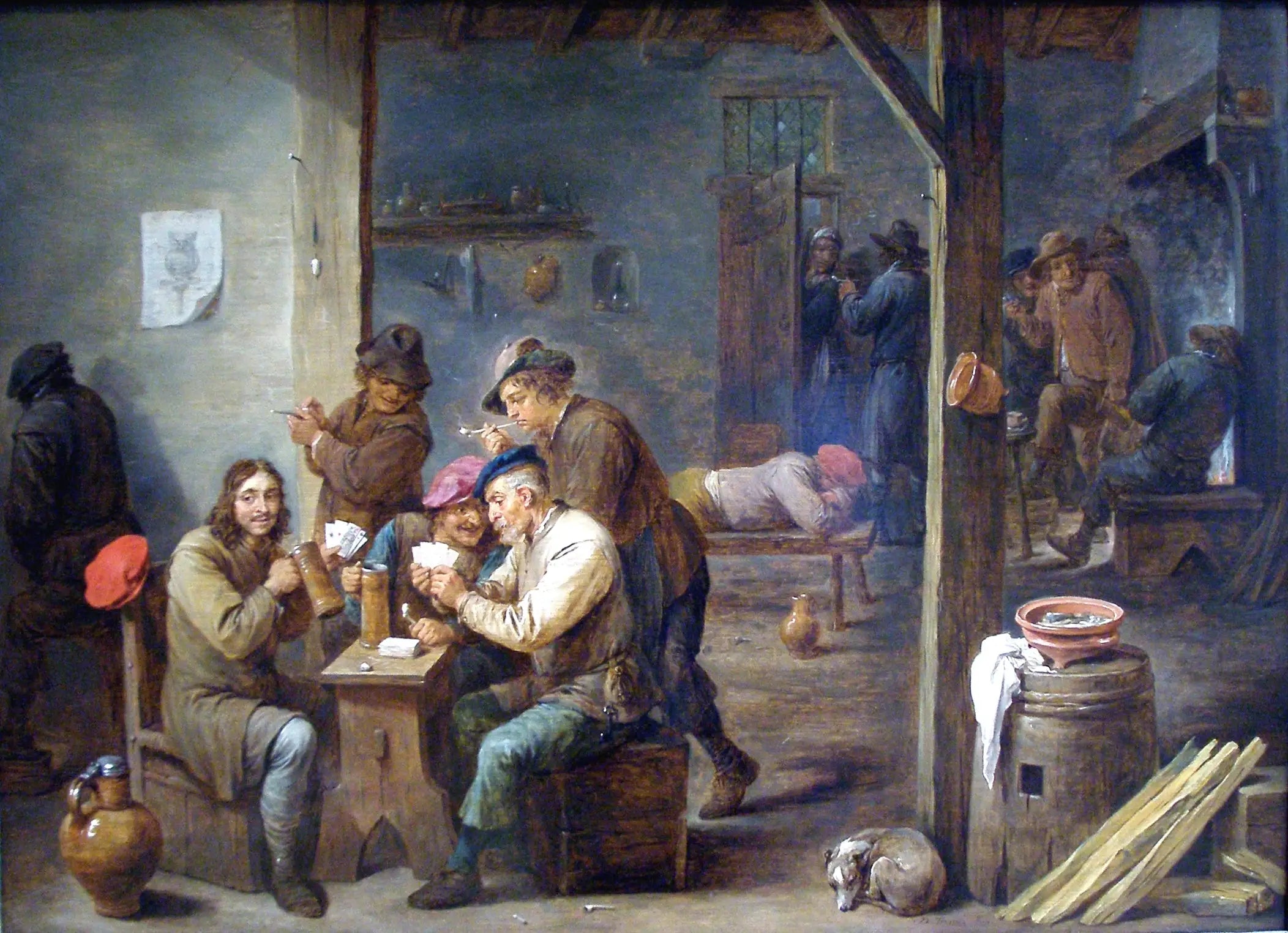 Scène de taverne - David Teniers le Jeune - Alpha Reproduction