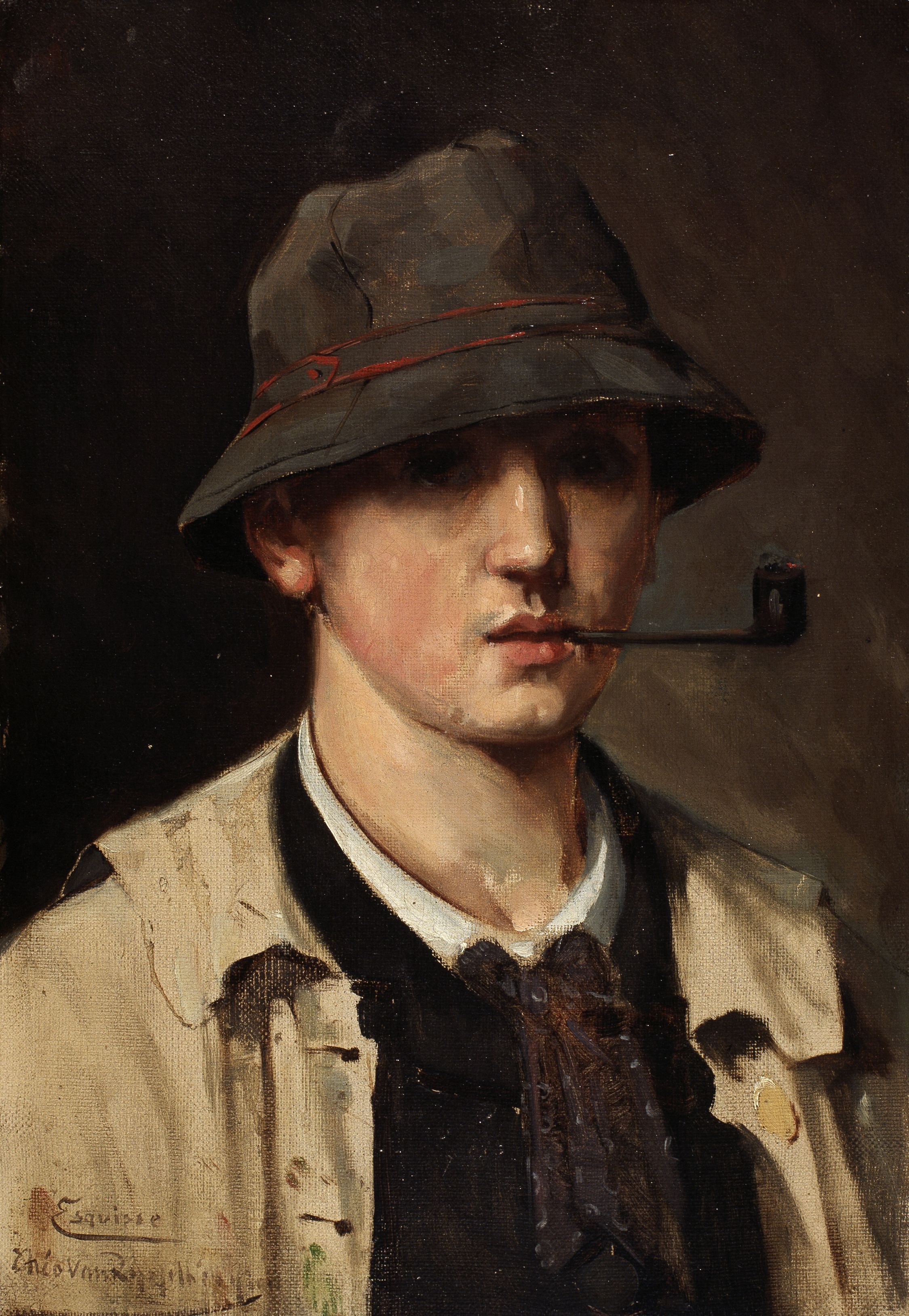 Autoportrait (esquisse) - Théo van Rysselberghe - Alpha Reproduction