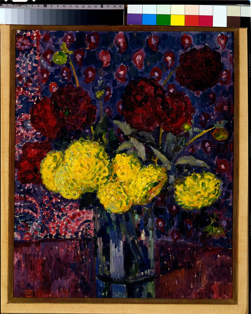 Dahlias dans un vase - Théo van Rysselberghe - Alpha Reproduction