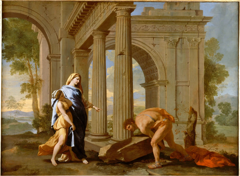 Teseo ritrova l'arma del padre - Nicolas Poussin