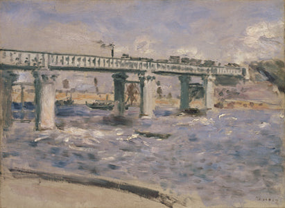 Reproduction du tableau « Pont de chemin de fer à Argenteuil - Pierre-Auguste Renoir » par Alpha Reproduction en peinture à l’huile