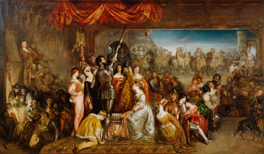 Le Vœu chevaleresque des dames et le paon, Daniel Maclise, 1835
