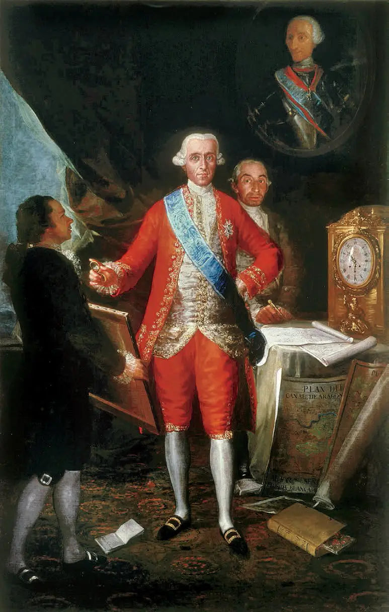 Reproduction du tableau « Le Comte de Floridablanca et Goya - Francisco de Goya » par Alpha Reproduction en peinture à l’huile