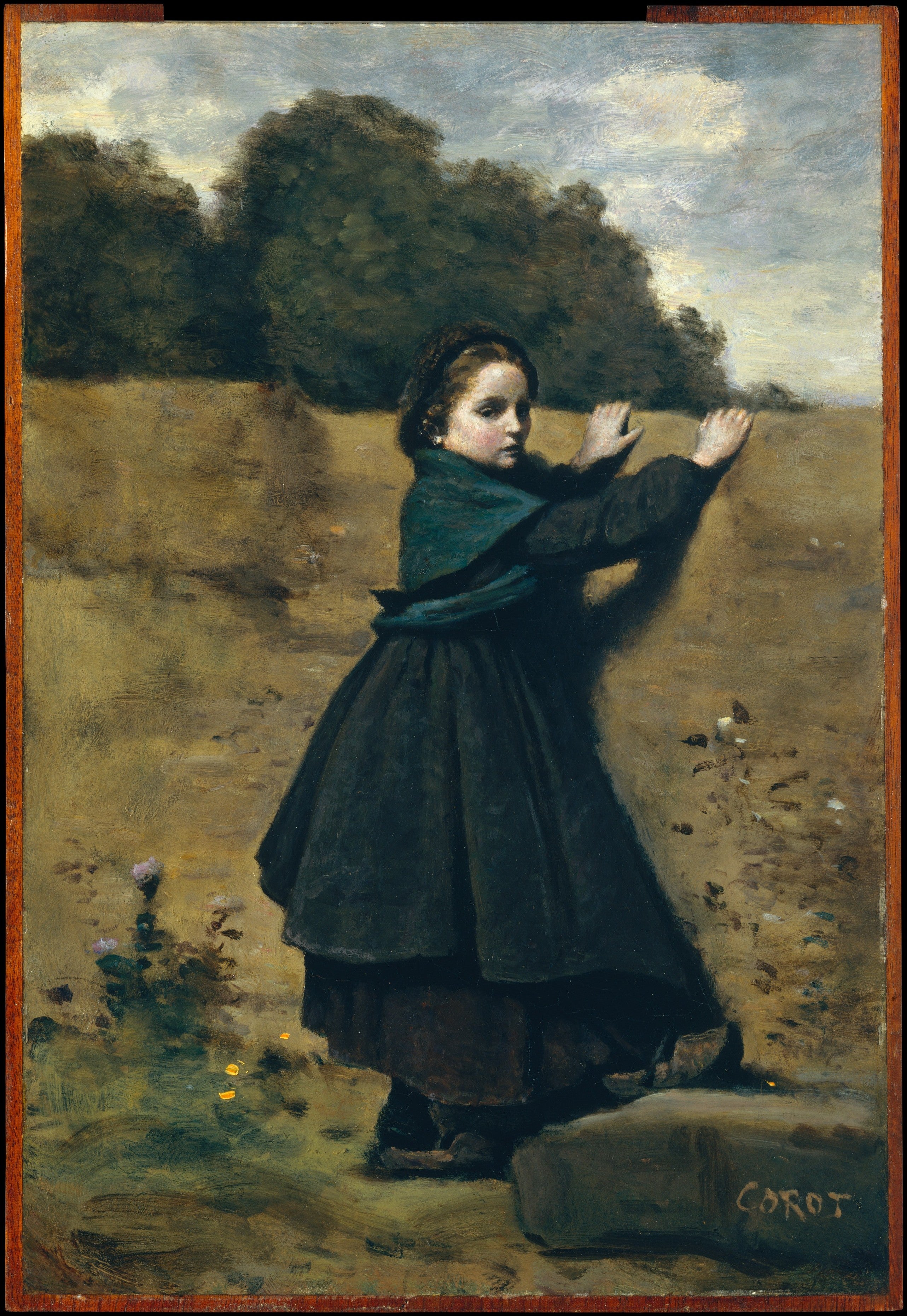 La petite fille curieuse - Jean-Baptiste Camille Corot