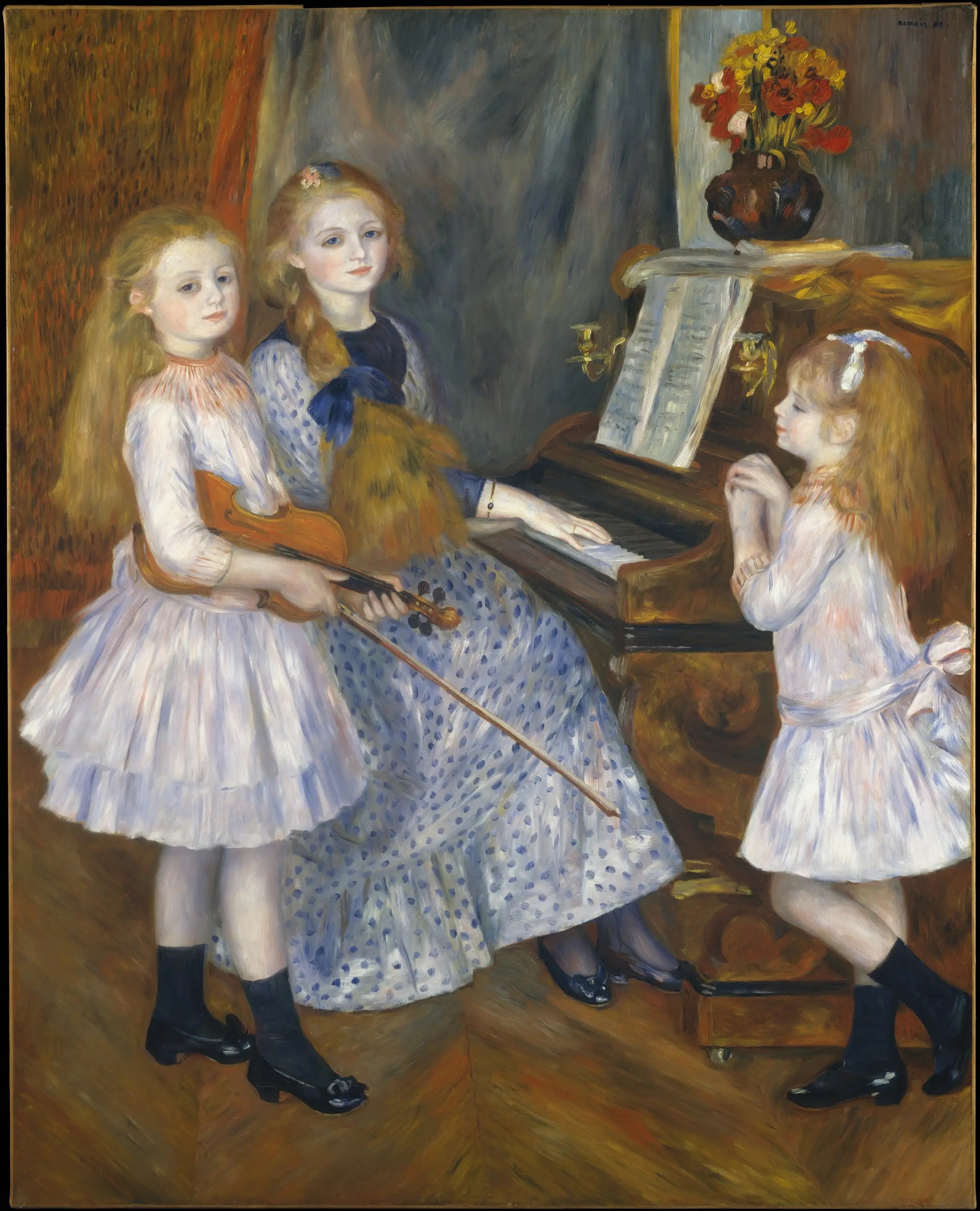 Reproduction du tableau « Les Filles de Catulle Mendès - Pierre-Auguste Renoir » par Alpha Reproduction en peinture à l’huile