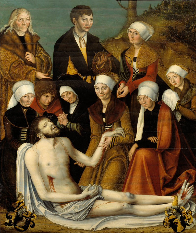 La lamentation sur il corpo di Cristo morto - Lucas Cranach il Vecchio