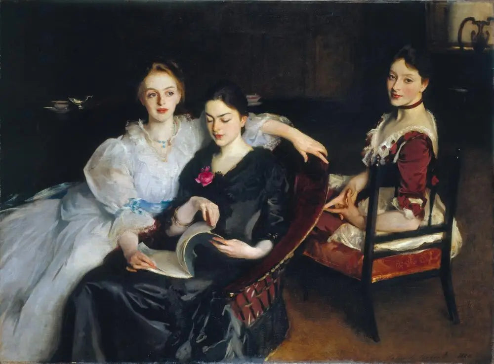 Reproduction du tableau « Les Demoiselles Vickers - John Singer Sargent » par Alpha Reproduction en peinture à l’huile