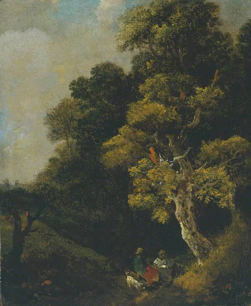 Paysage avec personnages sous un arbre - Thomas Gainsborough - Alpha Reproduction