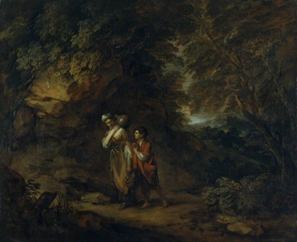 Paysage rocheux avec Agar et Ismaël - Thomas Gainsborough - Alpha Reproduction