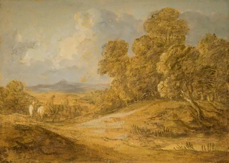 Paysage boisé avec personnages à cheval - Thomas Gainsborough - Alpha Reproduction