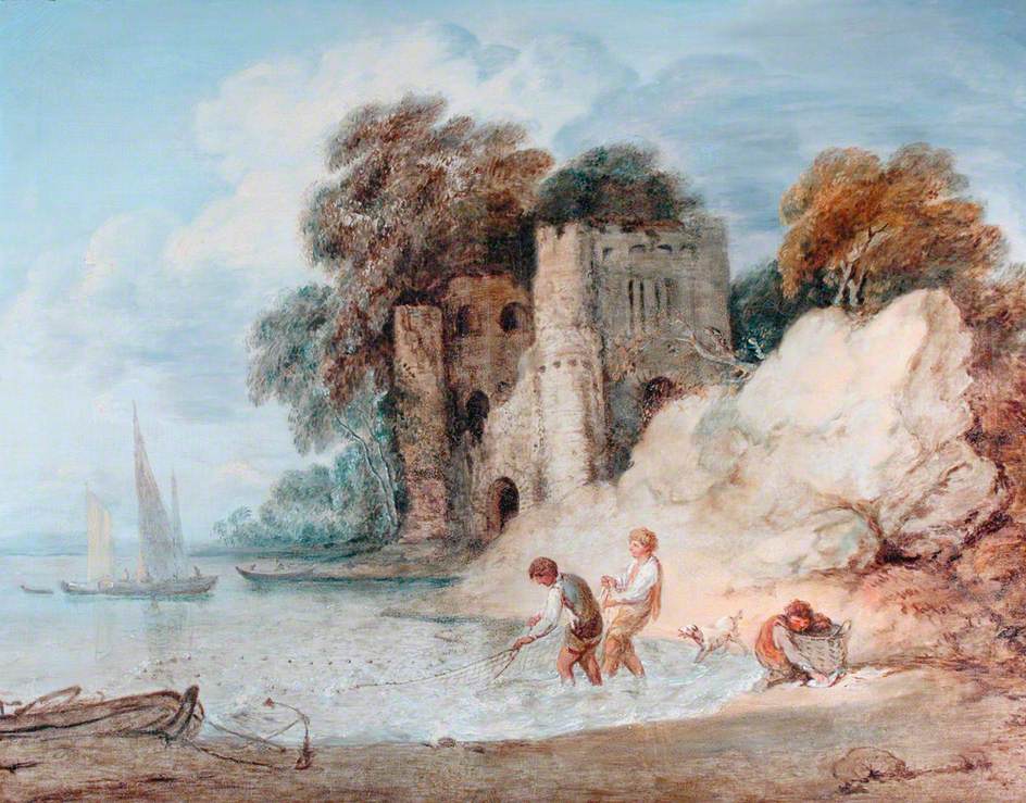 Pêche depuis le rivage - Thomas Gainsborough