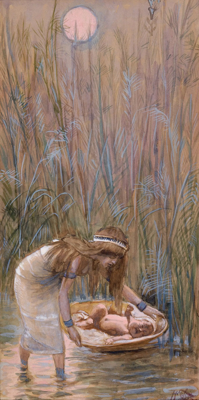 Mosè disteso in mezzo alle bandiere - James Tissot