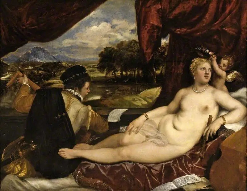 Vénus et le joueur de luth - Titian - Alpha Reproduction
