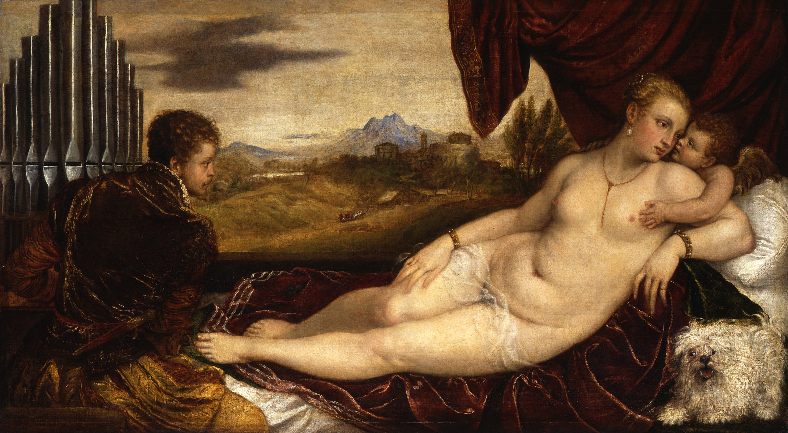 Vénus avec l'organiste - Titian