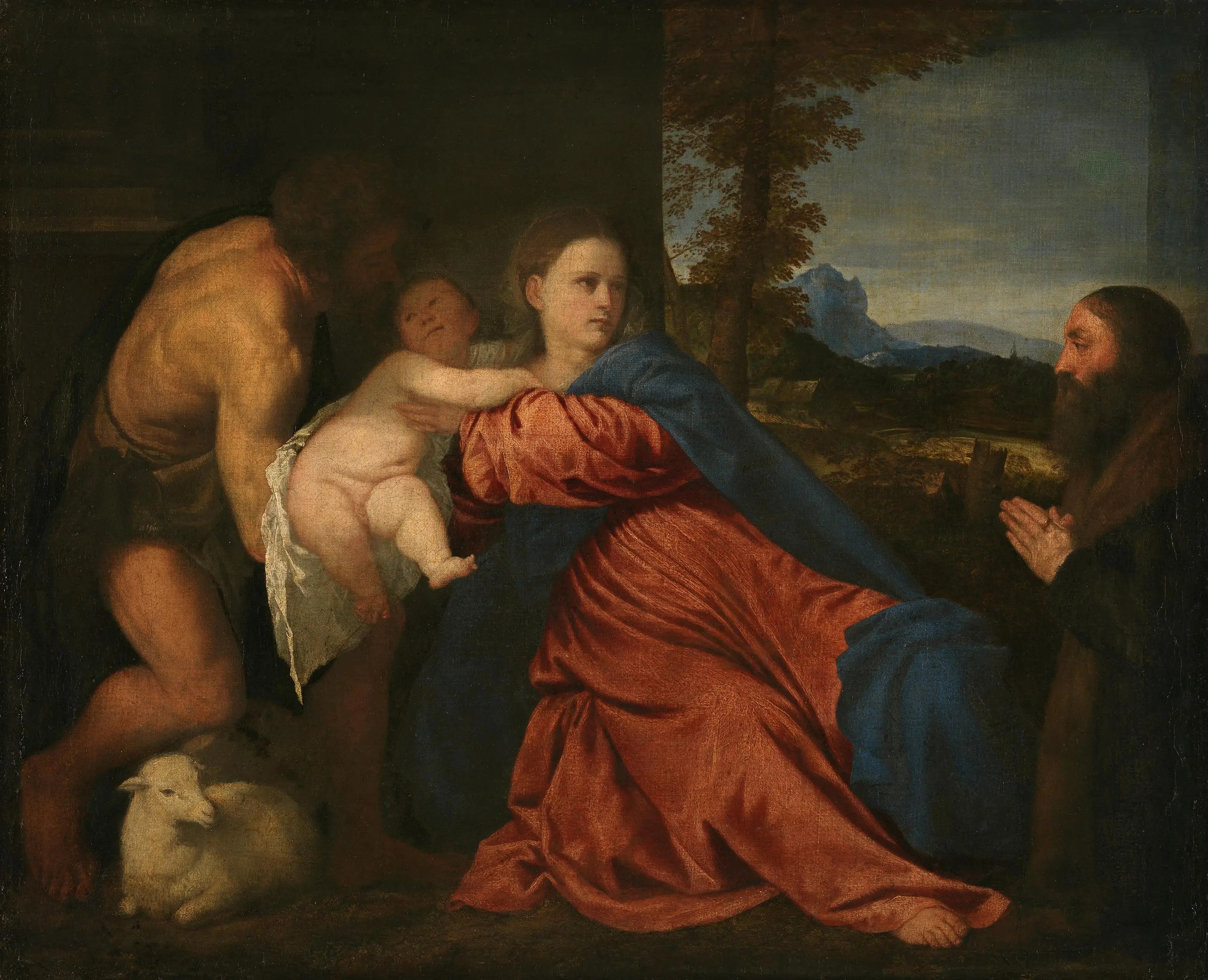La Vierge à l’Enfant avec saint Jean et un donateur en prière - Titian - Alpha Reproduction