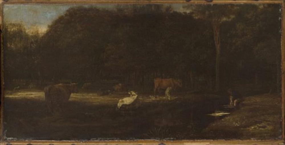 Bétail paissant dans un bois - Adriaen van de Velde