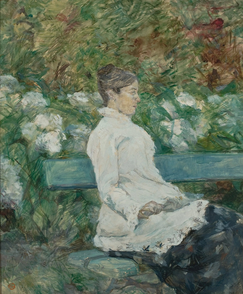 Signora Contessa Adèle di Toulouse-Lautrec nel Giardino di Malromé - Henri de Toulouse-Lautrec