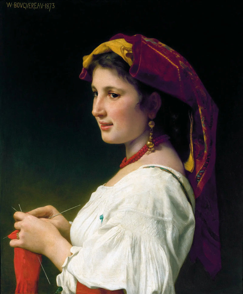 Lavoratrice a maglia - Bouguereau