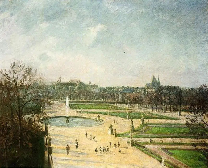 Il Giardino delle Tuileries, mattina, sole - Camille Pissarro