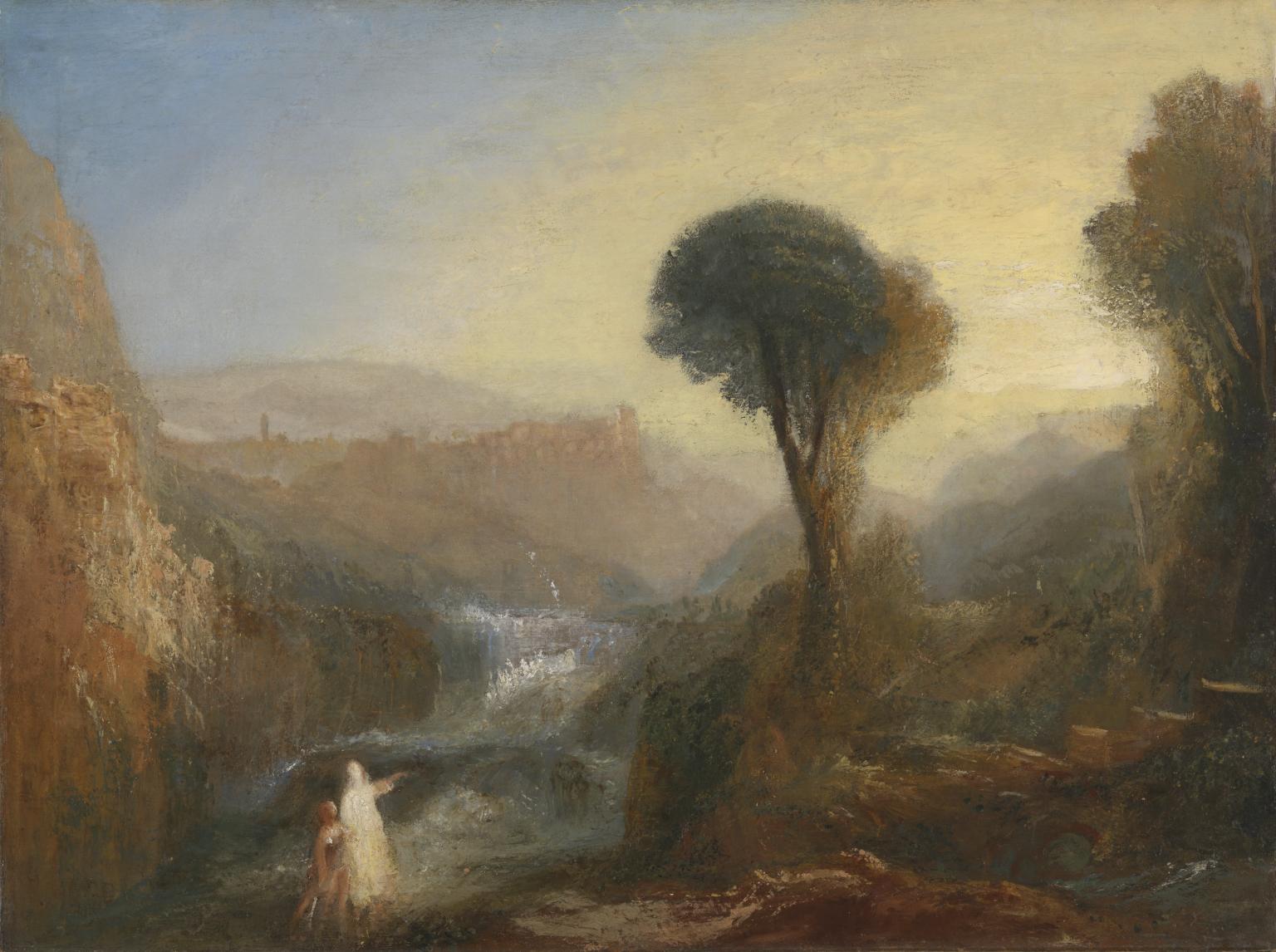 Reproduction du tableau « Tivoli: Tobias and the Angel - J. M. W. Turner » par Alpha Reproduction en peinture à l’huile