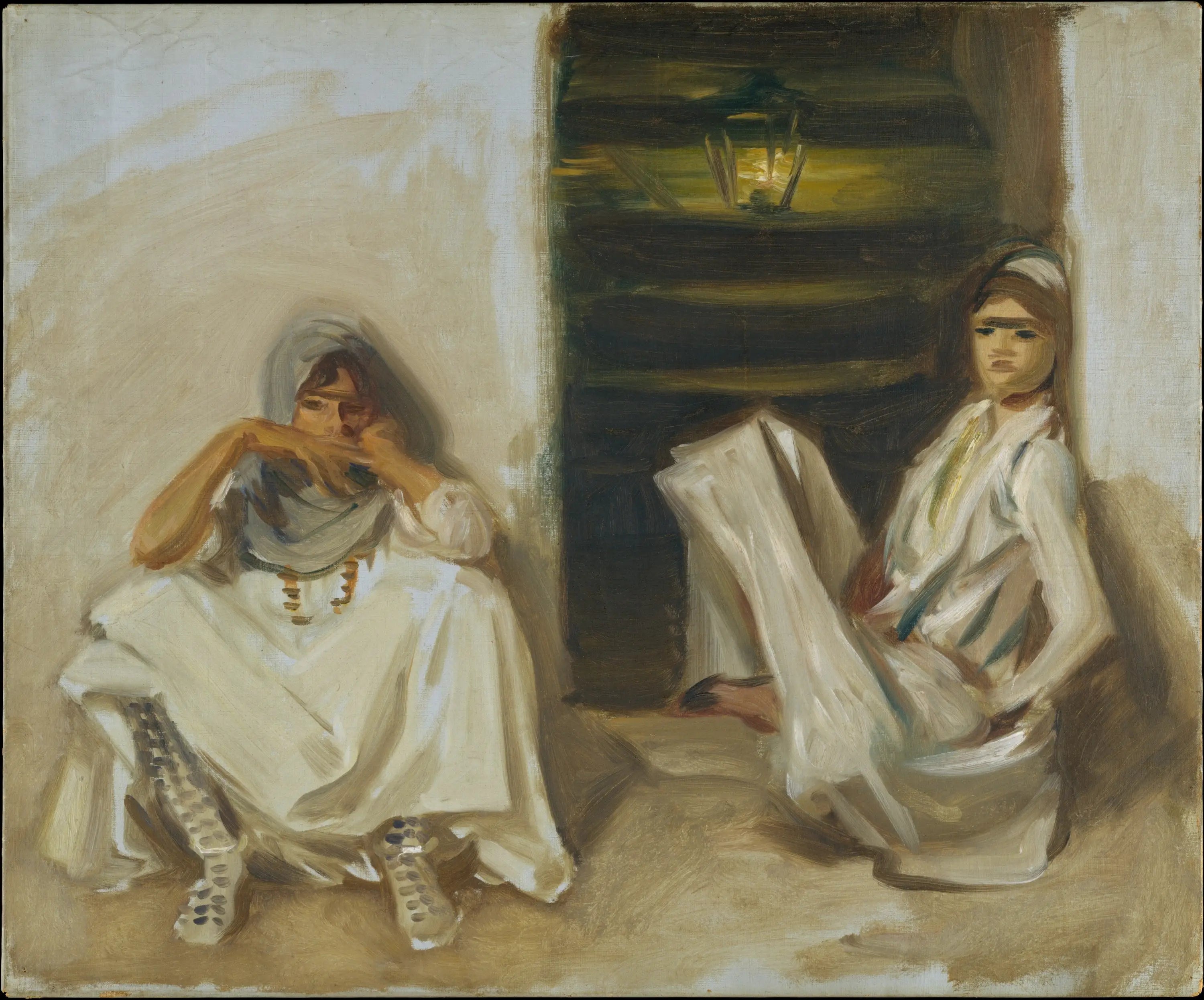 Reproduction du tableau « Deux femmes arabes - John Singer Sargent » par Alpha Reproduction en peinture à l’huile