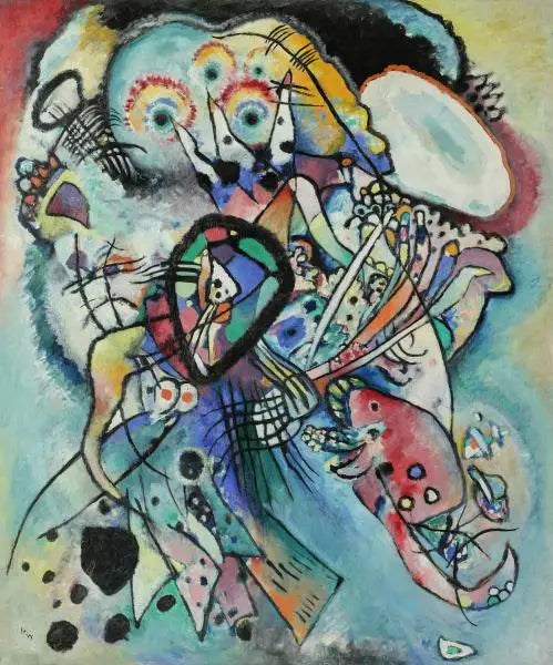 Reproduction du tableau « Deux ovales - Vassily Kandinsky » par Alpha Reproduction en peinture à l’huile