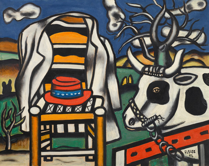 Une vache et un chapeau rouge - Fernand Léger