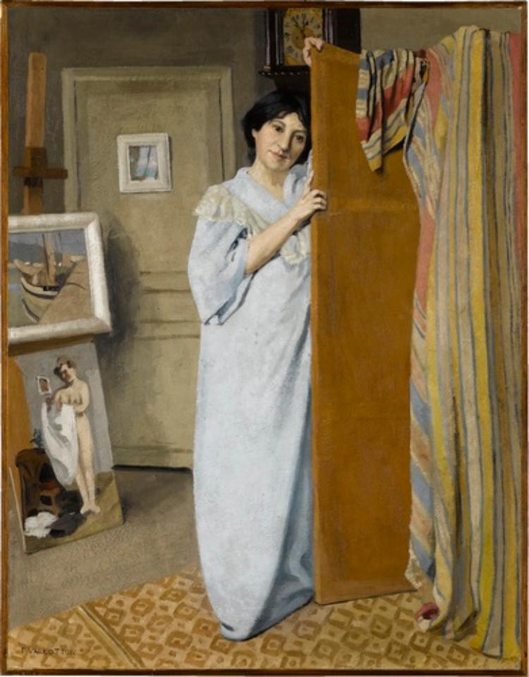 Gabrielle Vallotton dans l'atelier - Félix Vallotton