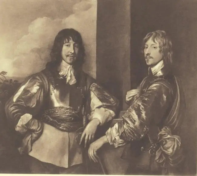 Double portrait de Mountjoy Blount 1er comte de Newport (-1666) et de George Lord Goring (1608-1657) - Antoine van Dyck