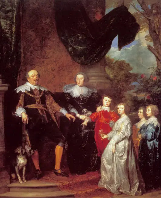 Portrait de Jan VIII (le Jeune) comte de Nassau-Siegen avec sa famille - Antoine van Dyck - Alpha Reproduction