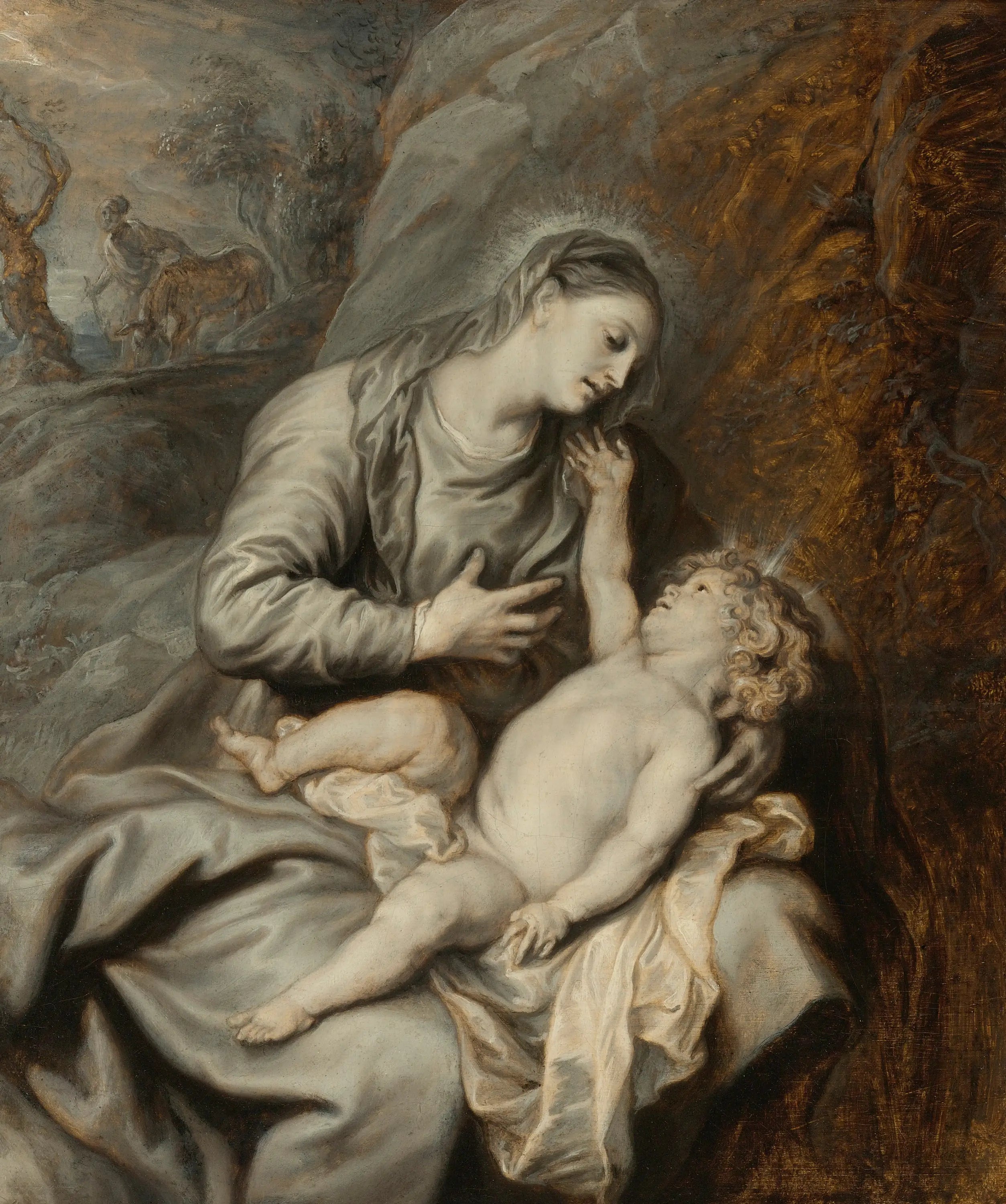 La Vierge à l’Enfant avec repos pendant la fuite en Égypte - Antoine van Dyck - Alpha Reproduction