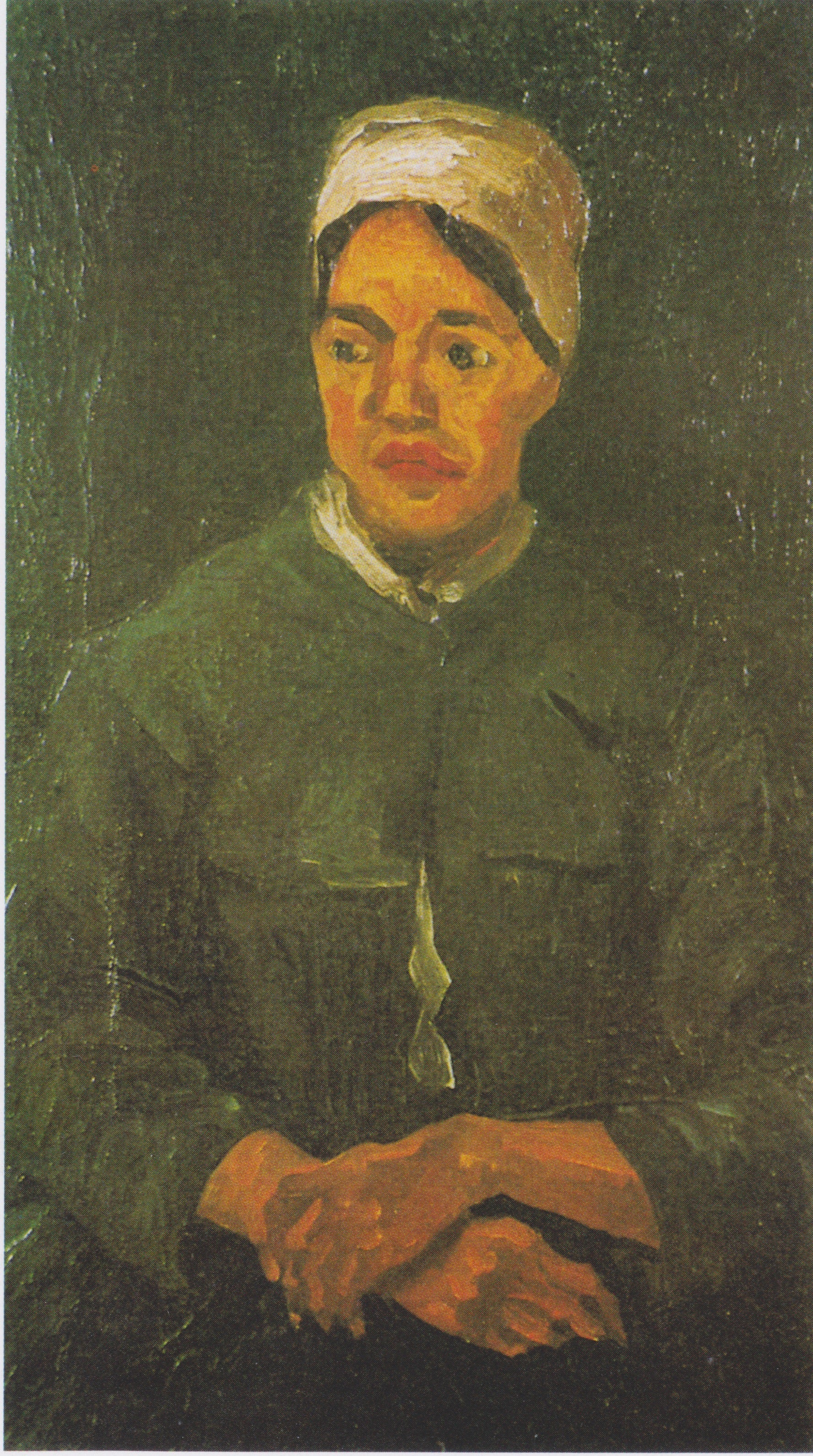 Reproduction du tableau « Paysanne, assise (demi-figure) - Vincent van Gogh » par Alpha Reproduction en peinture à l’huile