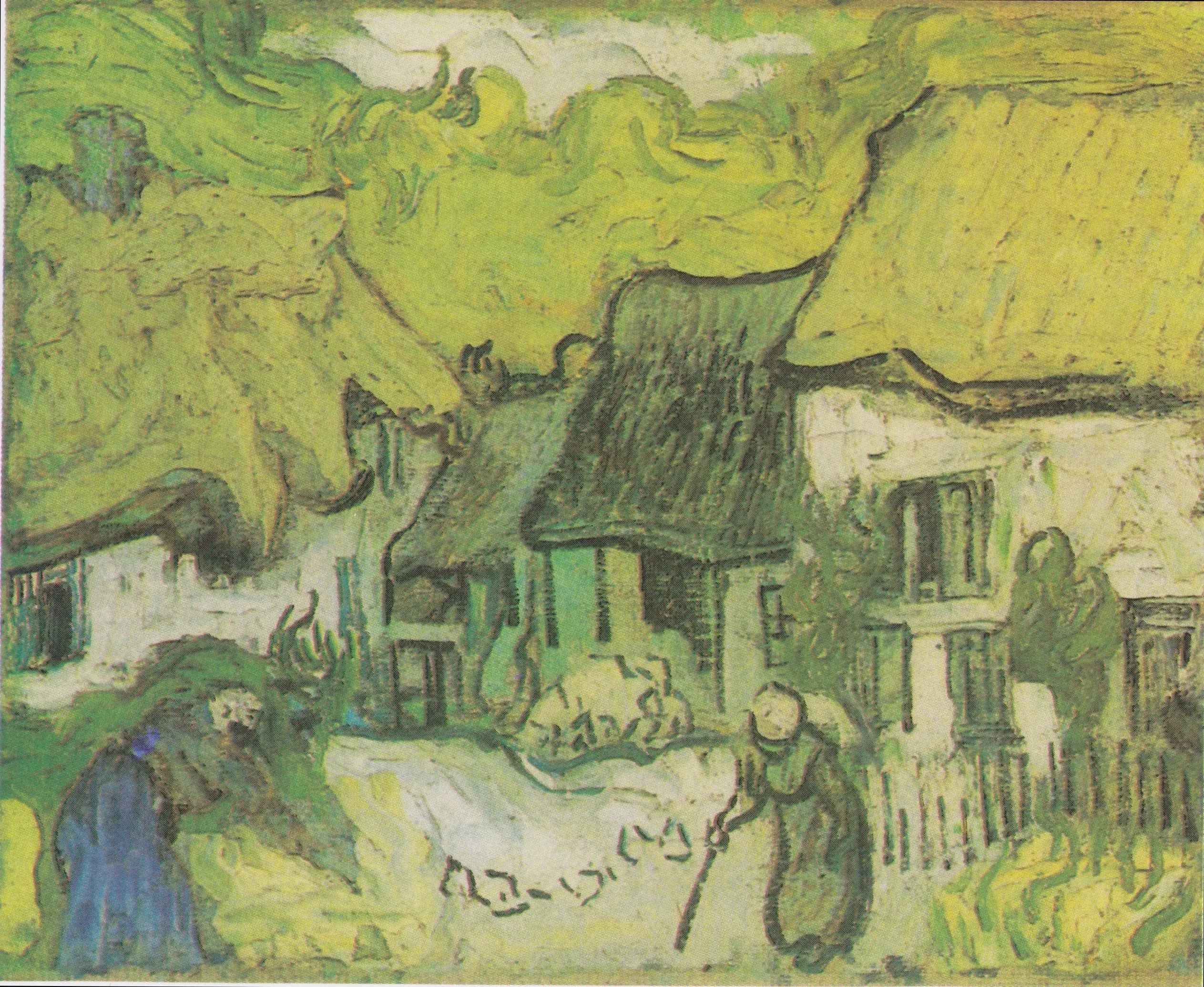 Reproduction du tableau « Chaumières à Jorgus - Vincent van Gogh » par Alpha Reproduction en peinture à l’huile