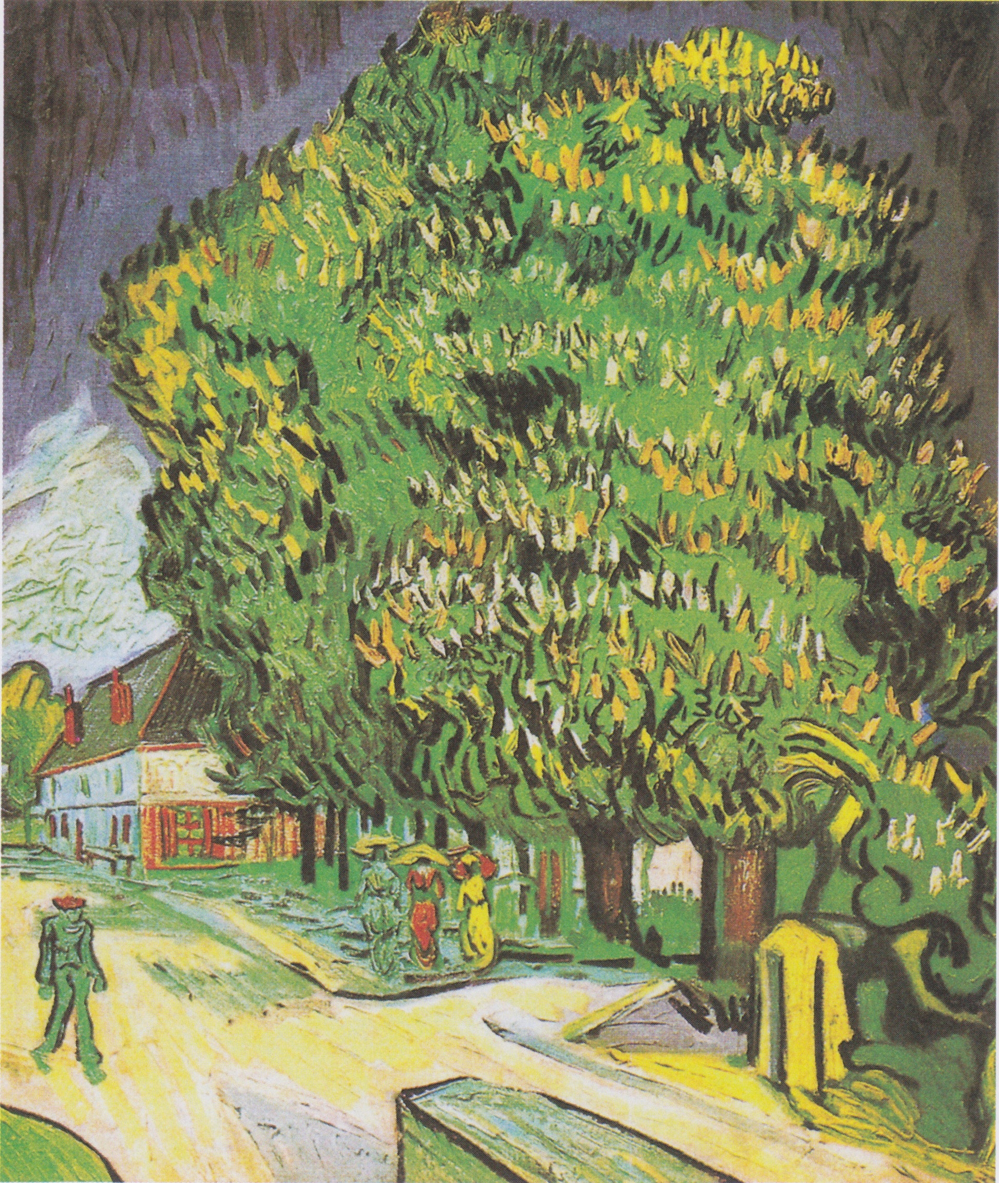 Reproduction du tableau « Châtaigniers en fleurs - Vincent van Gogh » par Alpha Reproduction en peinture à l’huile