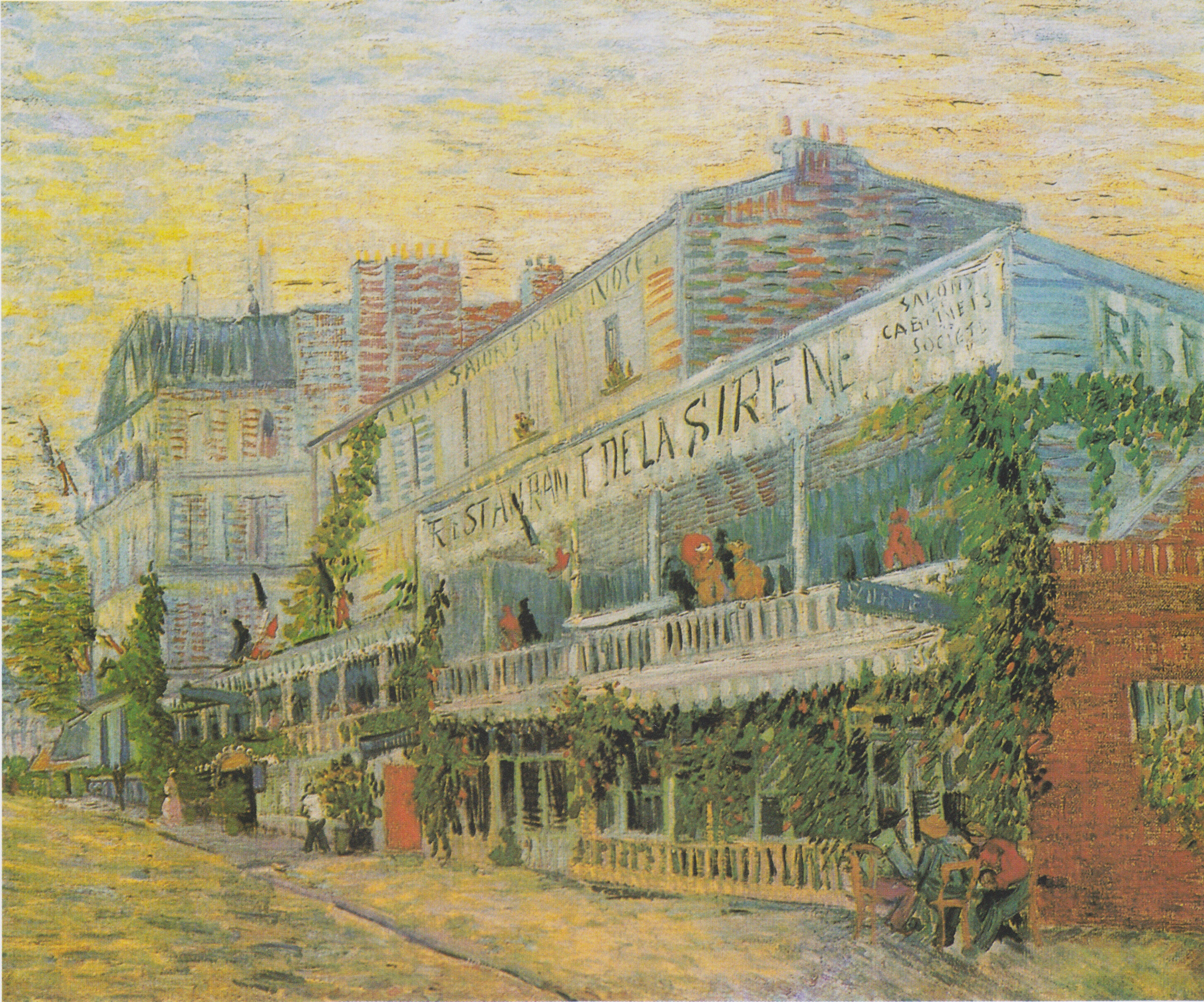 Reproduction du tableau « Restaurant de la Sirène à Asnières - Vincent van Gogh » par Alpha Reproduction en peinture à l’huile